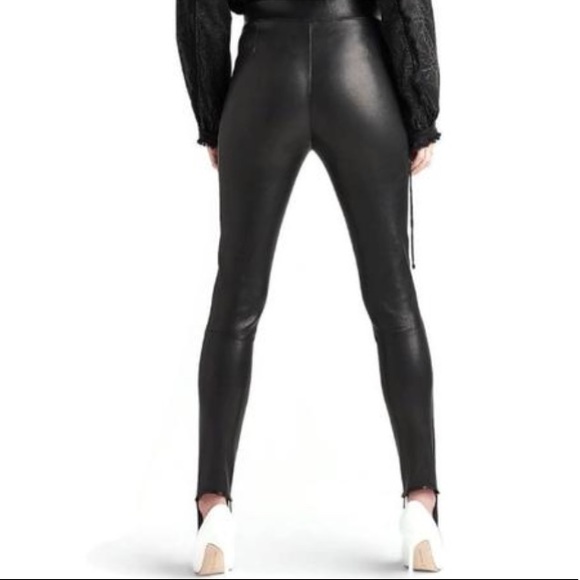 RETAIL $995 NWT HUDSON Jean LAMB LEATHER skinny pant I ONLY SELL AUTHENTIC - Picture 3 of 13